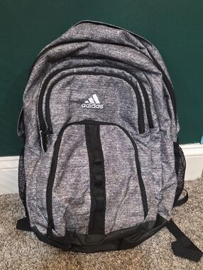 adidas Gray Heather Men's Backpack with Black Trim